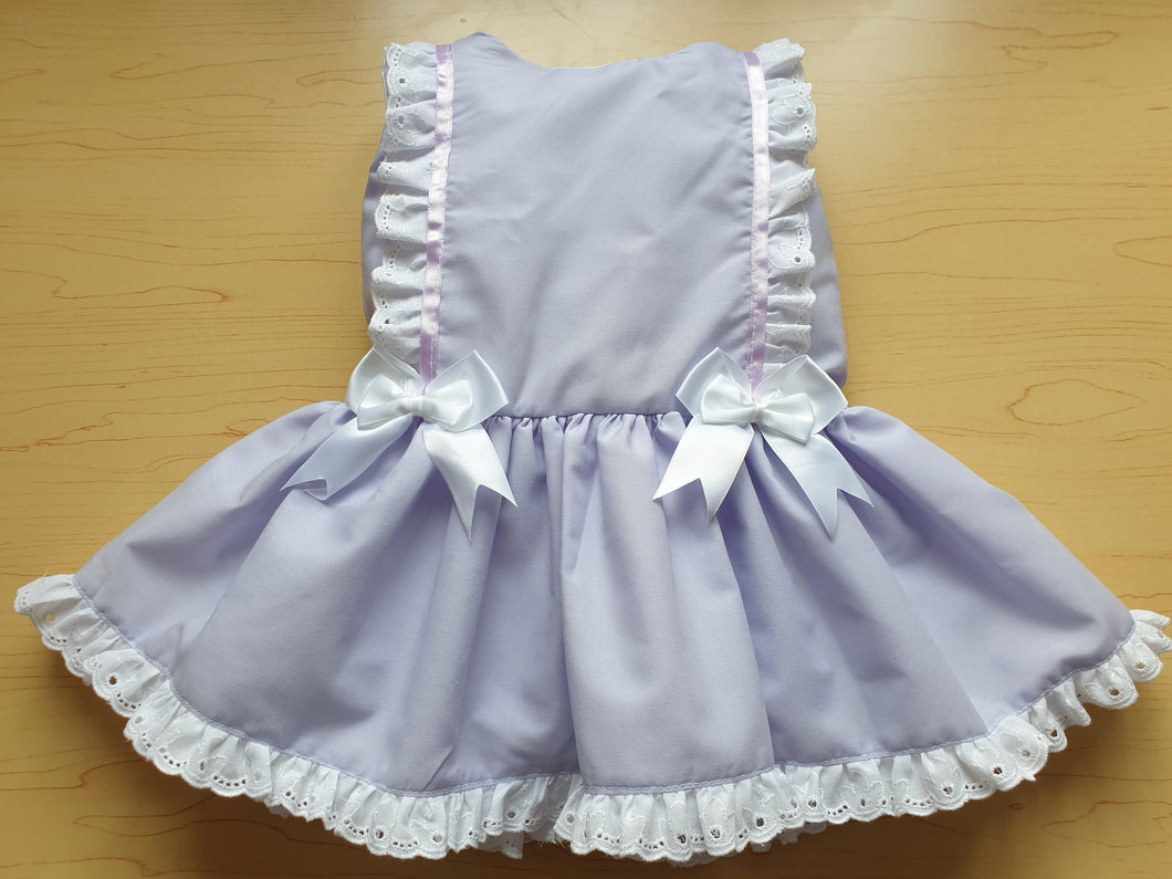 Lilac and White - Double Bow - Summer Dress
