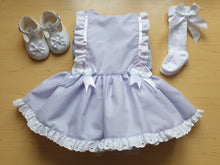 Load image into Gallery viewer, Lilac and White - Double Bow - Summer Dress
