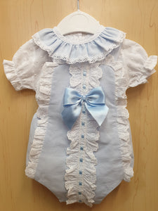Baby Blue and White Summer Romper