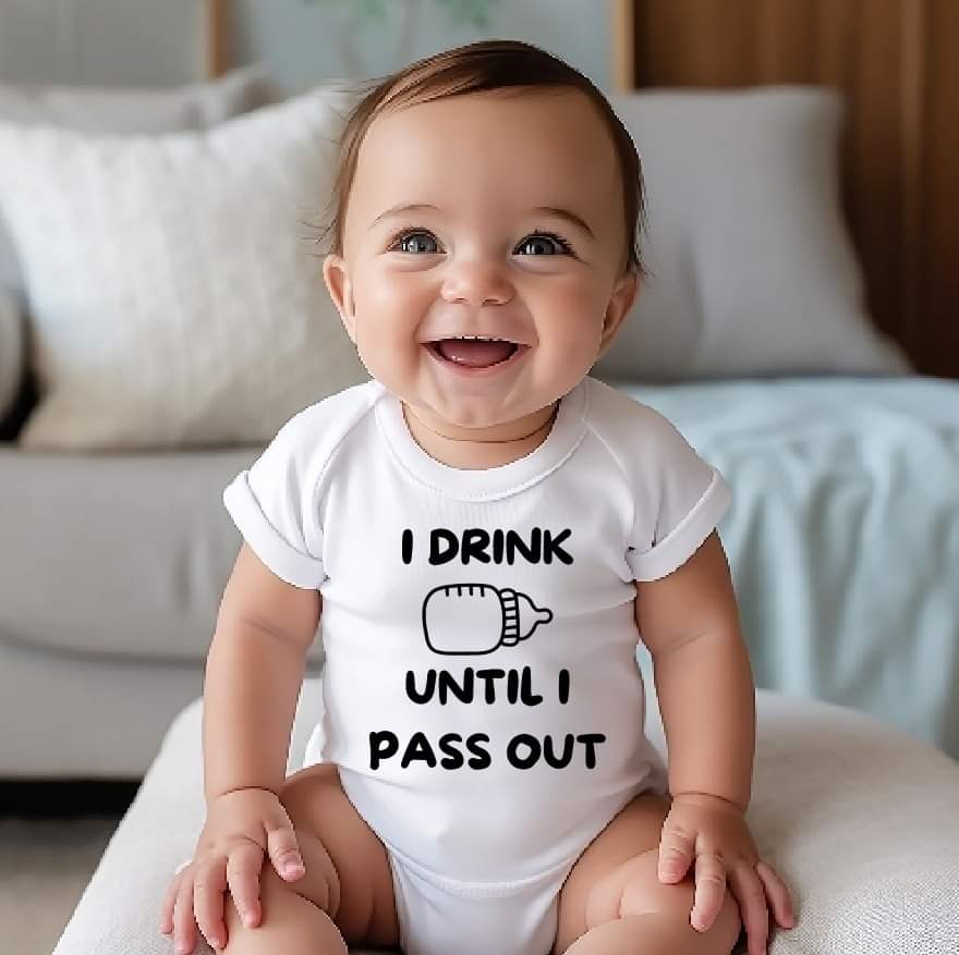 Baby Vest - i drink until i pass out