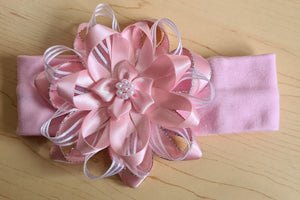 Pink with Large Pink Bow Headband