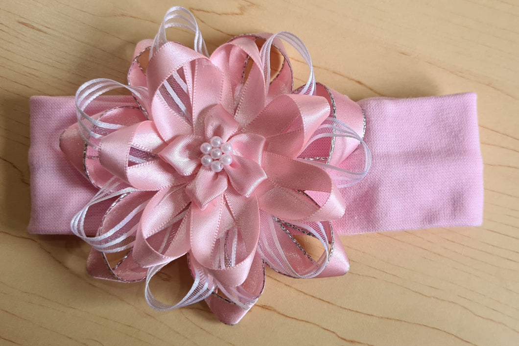 Pink with Large Pink Bow Headband