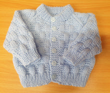 Load image into Gallery viewer, Blue Baby Cardigan newborn to 3month Size
