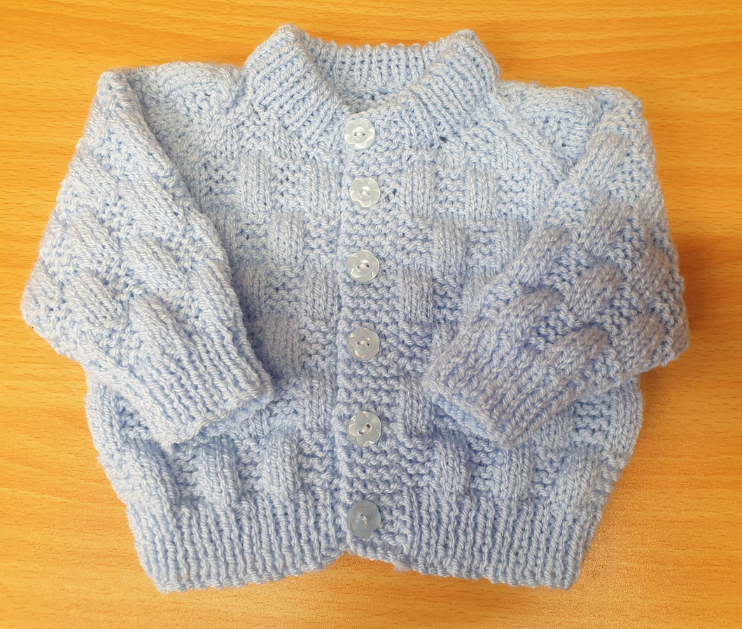 Blue Baby Cardigan newborn to 3month Size