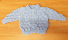 Load image into Gallery viewer, Blue Baby Cardigan newborn to 3month Size
