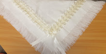 Load image into Gallery viewer, Cream/Ivory Frill Shawl/Blanket

