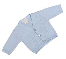 Load image into Gallery viewer, Baby Blue Cable Cardigan
